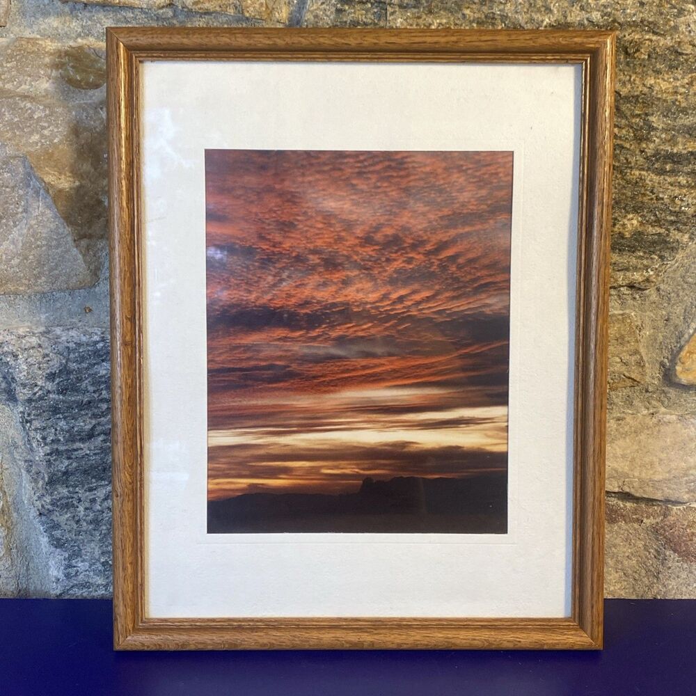 Framed and Matted 8x10 Photo of 1987 Chandler Arizona Sunset